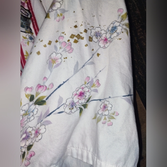 Juguemm Japanese Kimono Womens Vintage Cotton Cherry Blossom Asian 42" - Picture 4 of 10